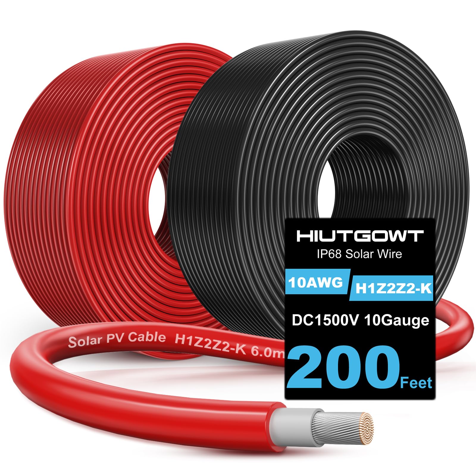 Amazon.com: Hiutgowt 2x200Ft Solar Wire 10AWG, Solar Cables, Solar