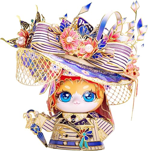 MU Rompecabezas de metal 3D para adultos, gatito rosa, kit de modelo de barco Titanic, construcción en miniatura, regalo de amor, decoración del