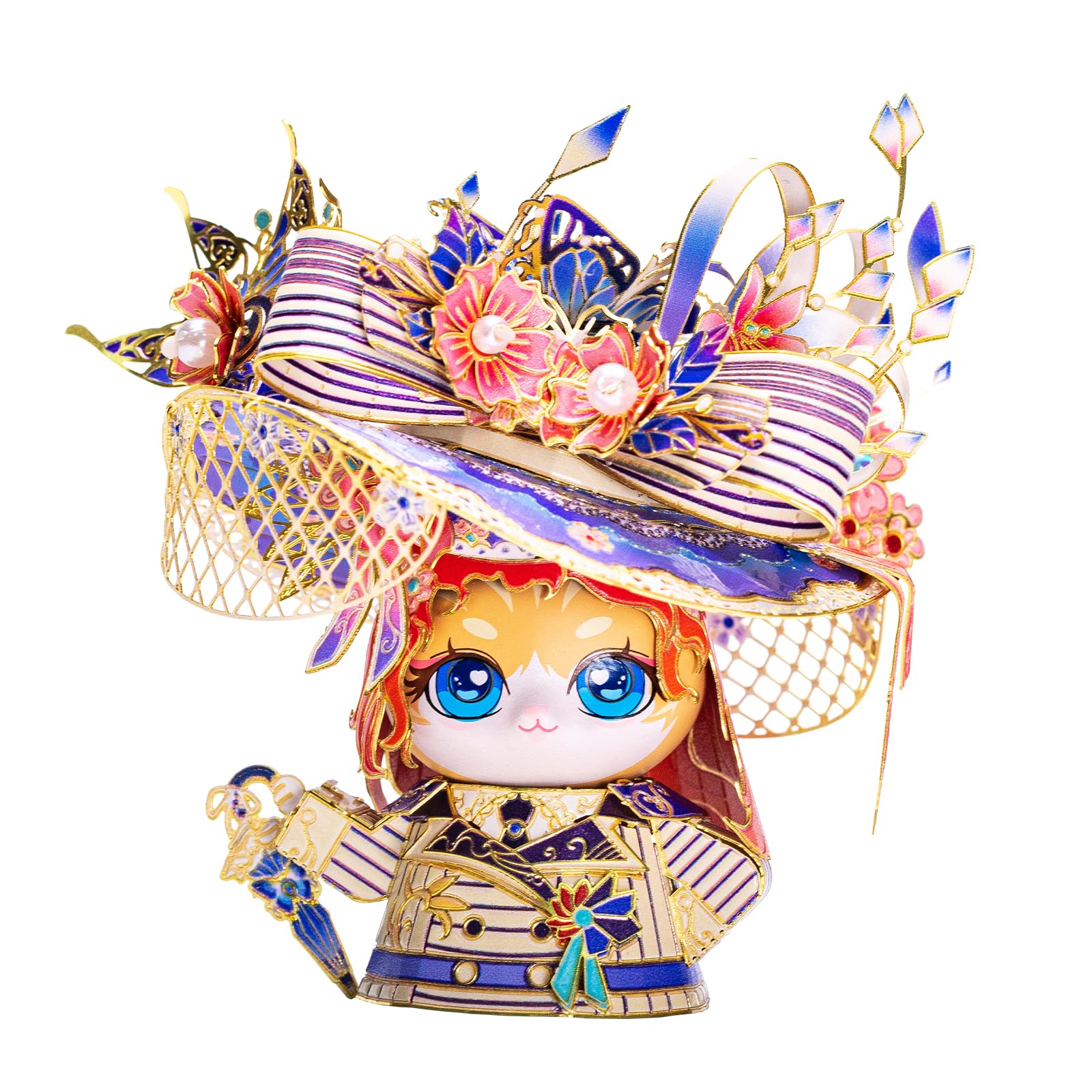 MU 3D Metal Puzzle for Adult Rose Cat Figure Kitty Model Assembling, Titanic Movie Metal Model Kits Miniature Building, Brain Teaser Love Gift Home