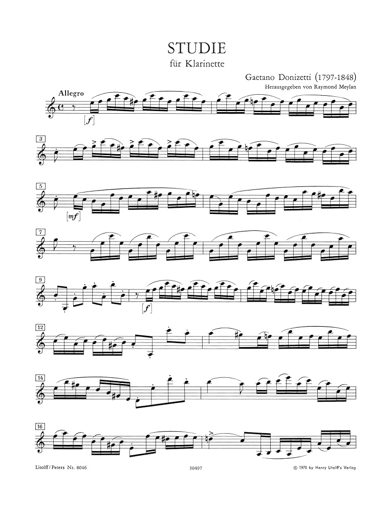 Amazon.co.jp: ドニゼッティ : スタディ (クラリネットソロ