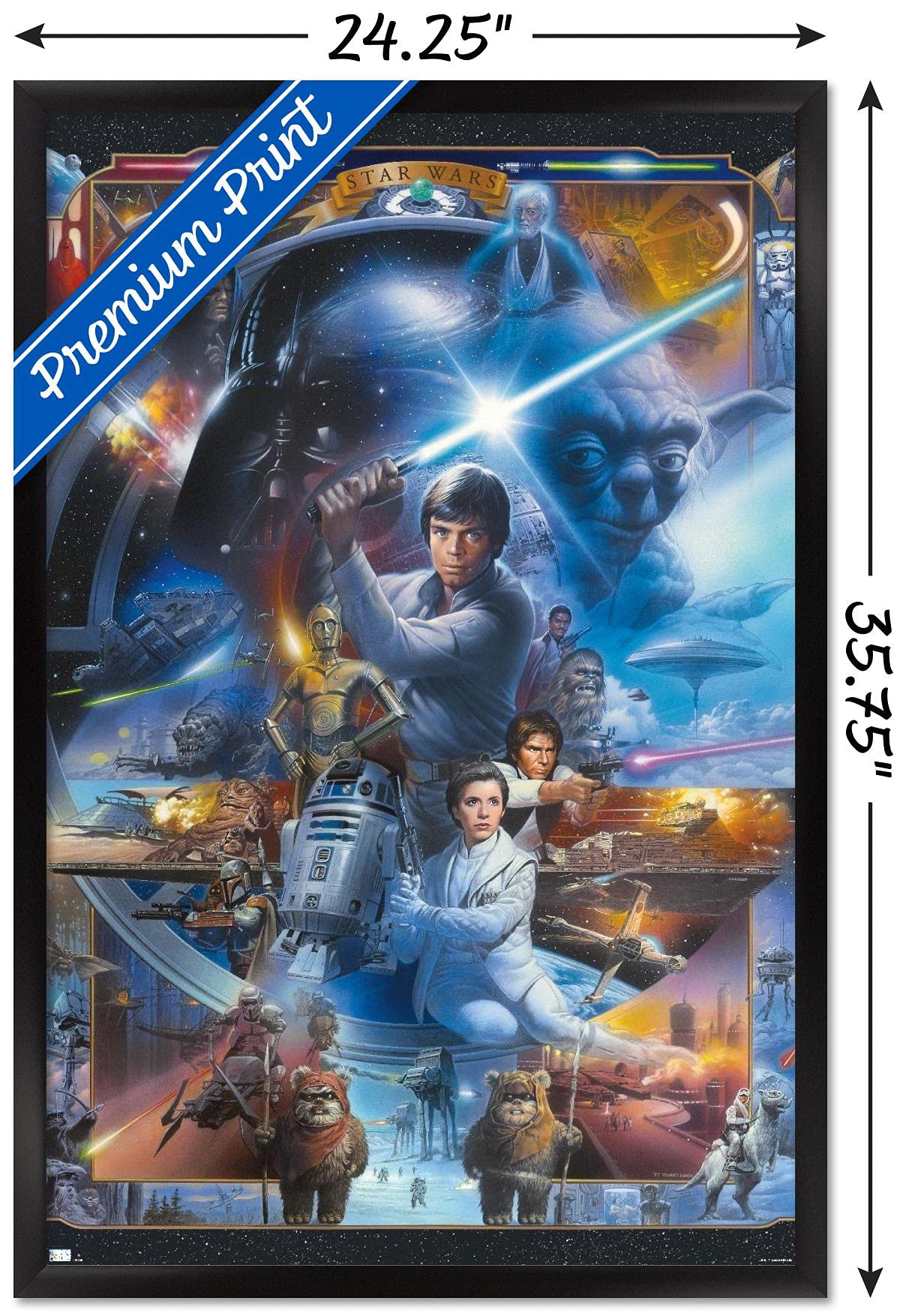 Amazon.com: Star Wars: Original Trilogy - Collage Wall Poster, 34L