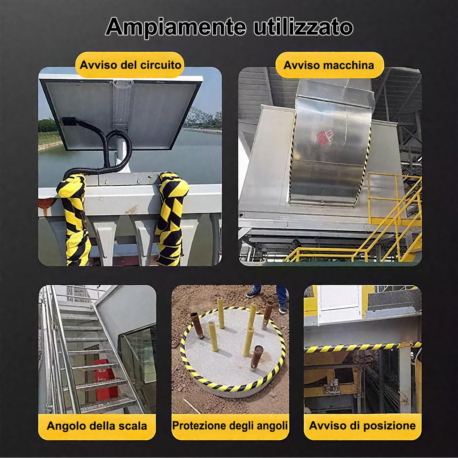 Mousse Protection en Caoutchouc, Coins de Protection d Angles Jaune et Noire en Forme de L, 5M Autocollantes Mousse Antichoc, pour Murs, Ateliers