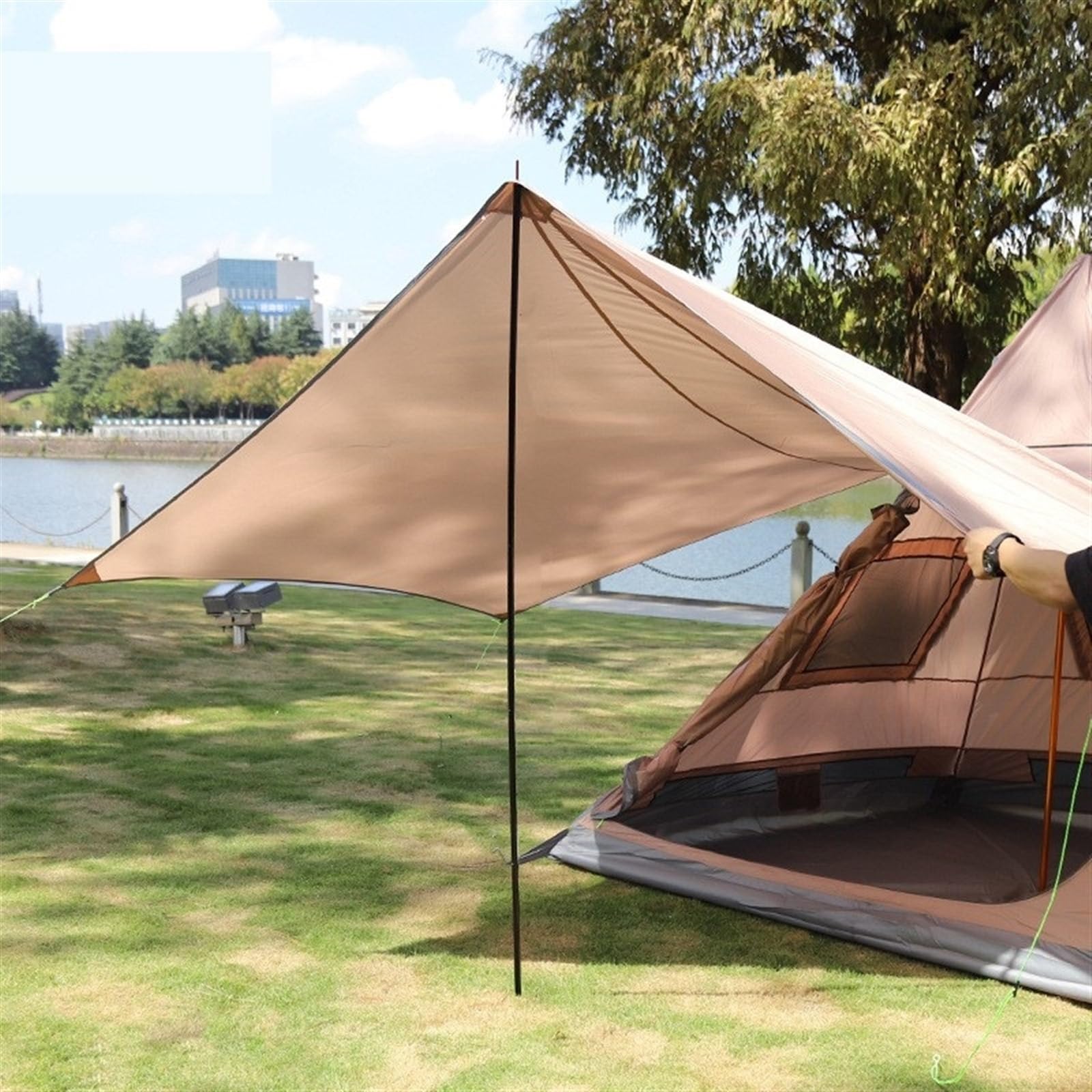 2 STÜCKE 200 cm Ultraleichte Aluminiumlegierung Outdoor Zeltstange Baldachin Stange Shelter Tarp Markisenunterstützung Campingausrüstung Werkzeugzubehör
