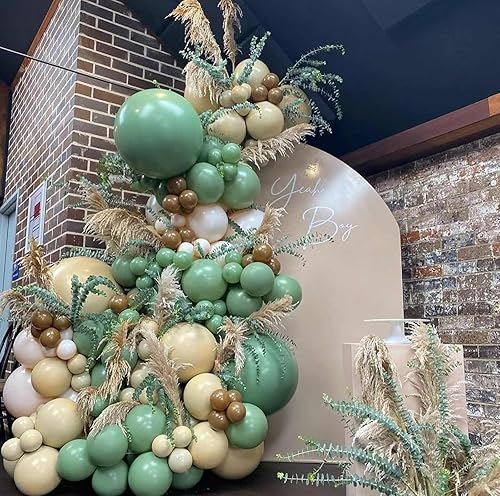 Vista 94 de KALOR Globos de arena blanca retro, 100 piezas de 5 pulgadas mini globos de látex mate para arco de guirnalda de globos, decoración de cumpleaños