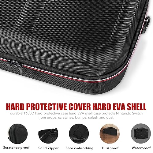 Miniatura 4 de Carrying Storage Case for Nintendo Switch & N-Switch OLED, Hard Shell Large Capacity Storage Bag for Nintendo Switch Game Controller, Dock, Switch