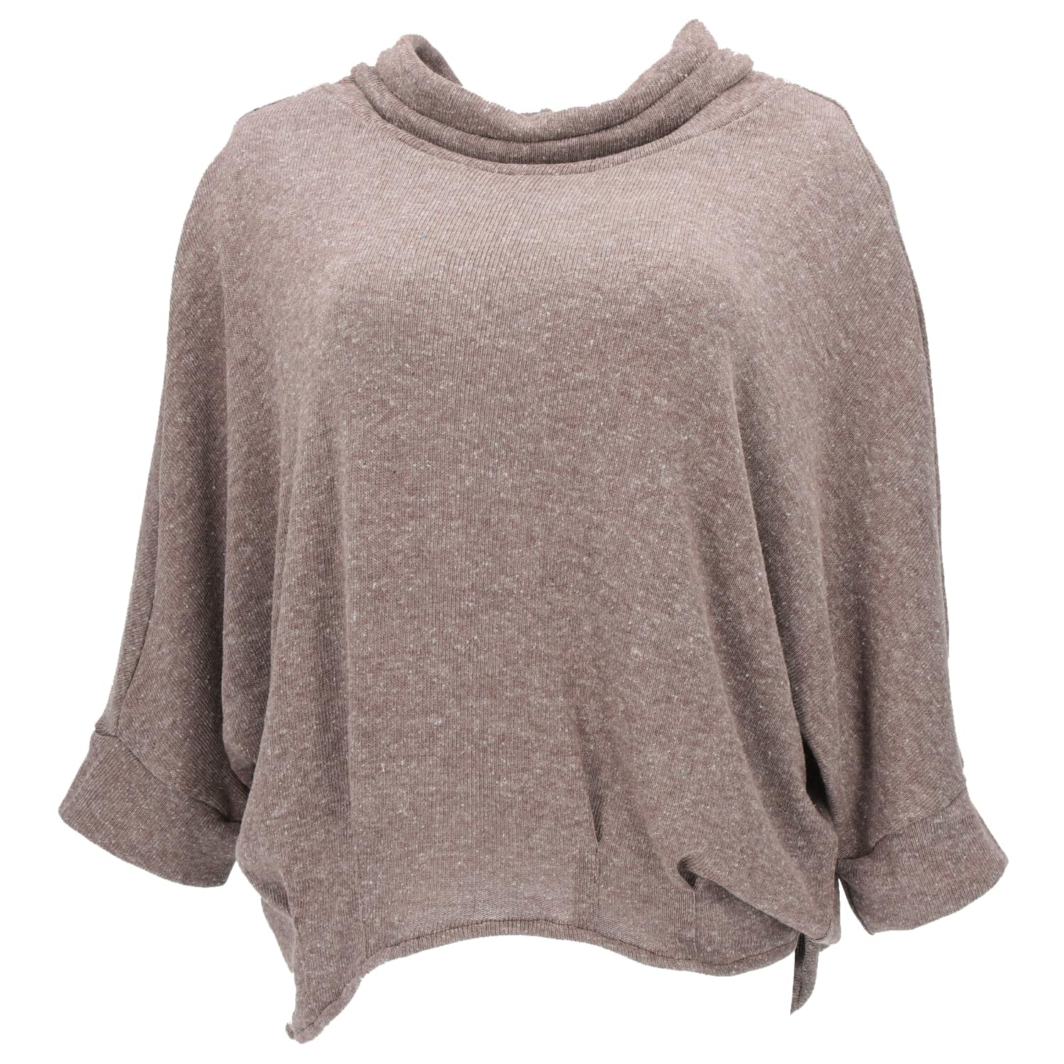 GURU SHOP Camiseta de punto de cuello alto, talla grande, para mujer, de algodón