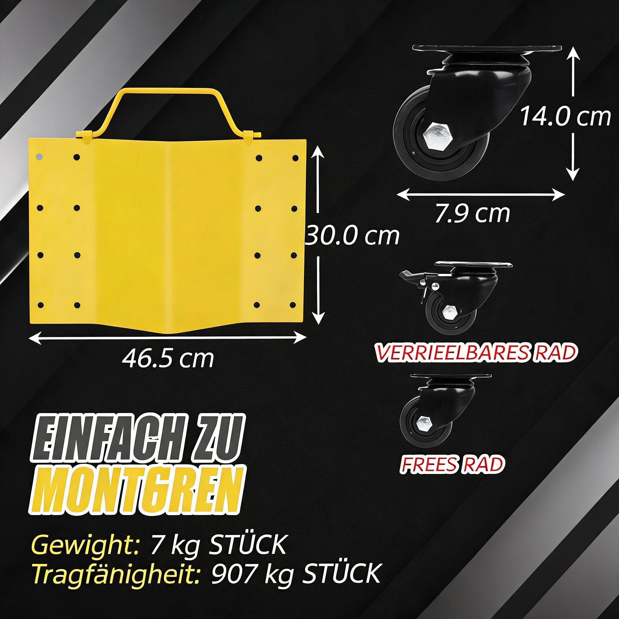 Zstar Auto Transportrollen Schwerlast Rangierhilfen