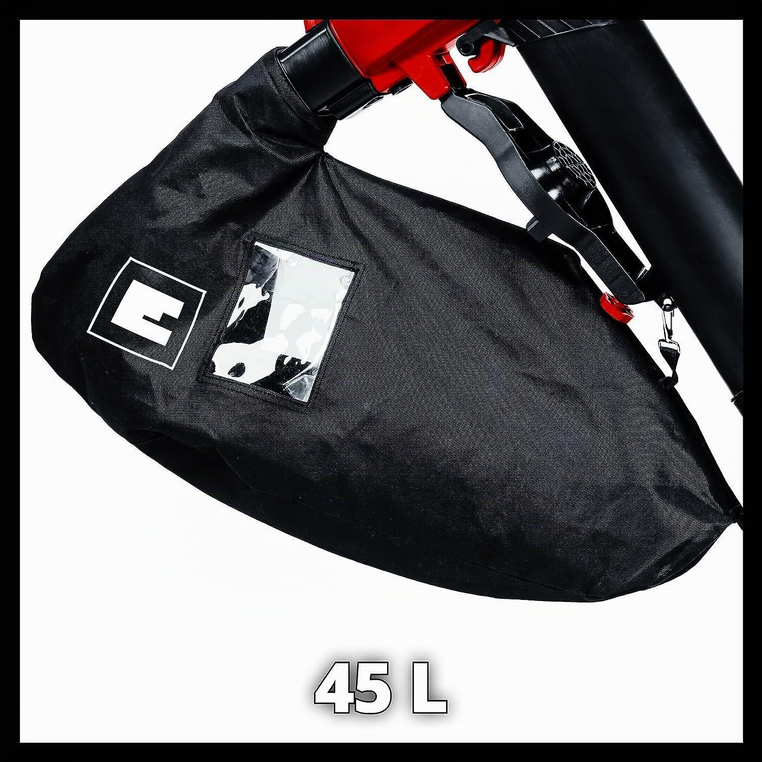 Einhell aspiratore elettrico GC-EL 3000 E (3.000 W, funzione di aspirazione/soffiaggio, regolazione numero di giri, anti-vibrazione, interruttore di sicurezza, sacco di raccolta 45 l)