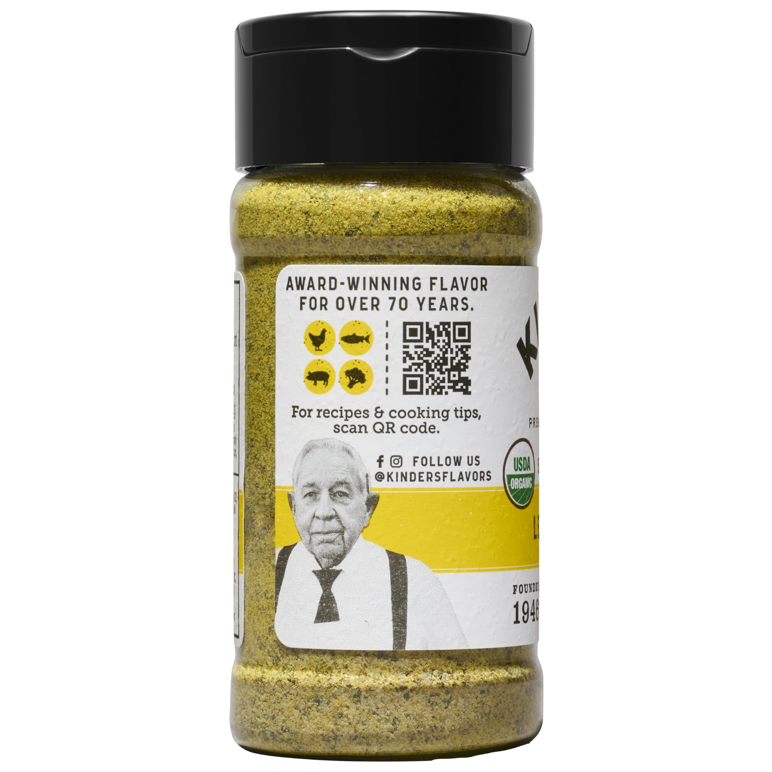 Kinder's Organic Lemon Pepper, Premium Quality Seasoning, MSG Free and USDA Certified Organic, 3.5 oz thumbnail 3