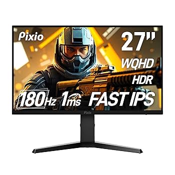 pixio px277prime　27インチ　WQHD 165Hz PX277PN | 27インチ 180Hz WQHD Fast IPSゲーミングモニター | Pixio
