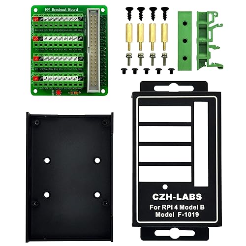 Miniatura 2 de Módulo de ruptura de bloque de terminales de tornillo RPi con carcasa de aluminio. para Raspberry Pi 4 Modelo B
