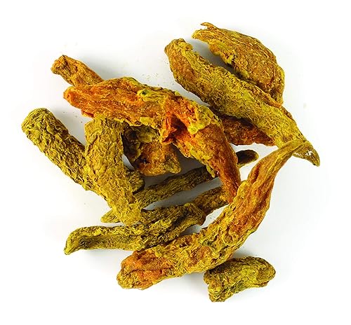 Frontier Co-op Raíz de cúrcuma entera orgánica, bolsa a granel de 1 libra, aroma distintivo, sabor similar al jengibre y pimienta, Kosher, sin OMG