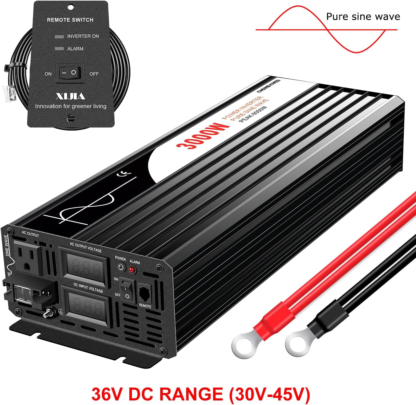 Xijia 3000W 純正正弦波インバーター 取扱説明書 (DC 36V から AC 120V)