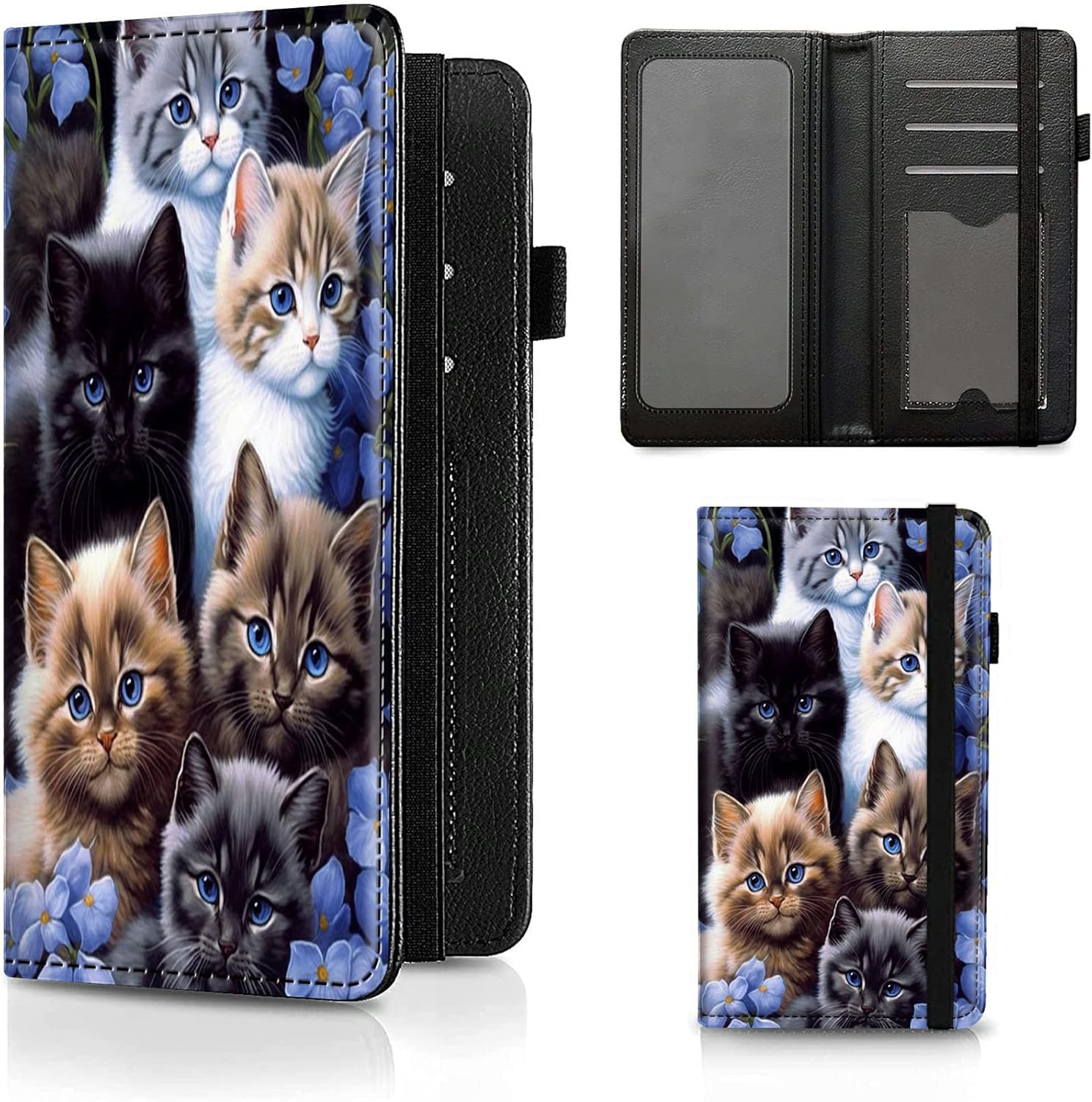 BEOTIWAD Checkbook Cover with Cute Cats Pattern Premium