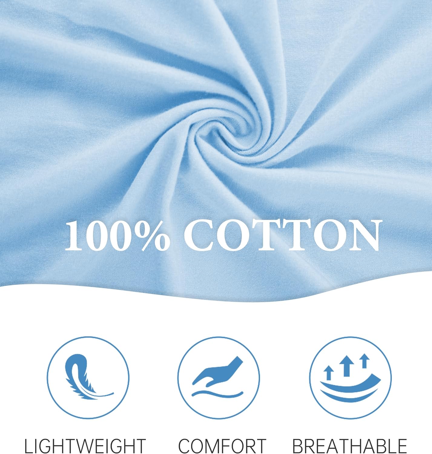 CF Women's 100% Cotton Zipper Robes 3/4 Sleeve Loungewear Knee Length Housecoat Lightweight Zip Up Nightgowns with Pockets - Image 4