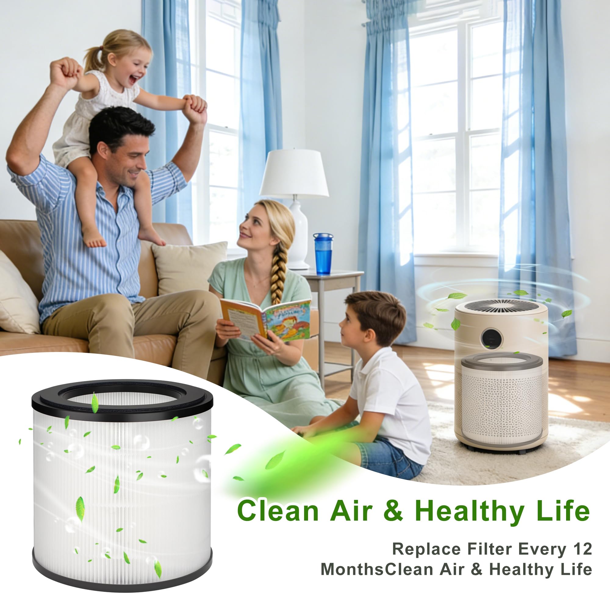 2 filtri di ricambio HEPA compatibili, Per Philips Purificatore Aria, Per Philips purificatore d'aria serie 800 AC0820/30 AC0819/10 AC0830/10 AC0820/10,Per Purificatore d Aria FY0194/ 30 e FY0293/30