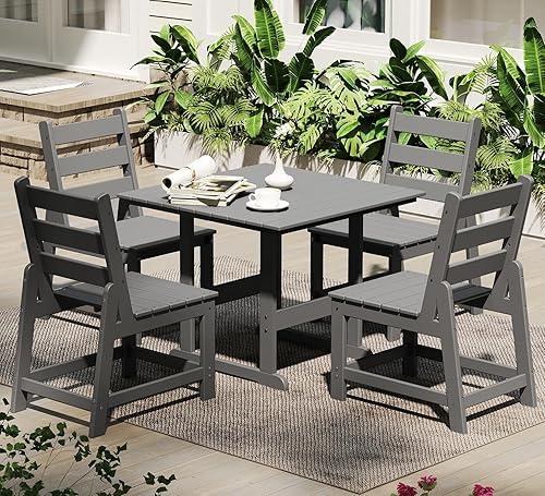 Miniatura 17 de GREENVINES Silla de patio | Sillas de comedor al aire libre | Plástico HDPE | Sin brazos | Para todo tipo de clima | para patio trasero terraza