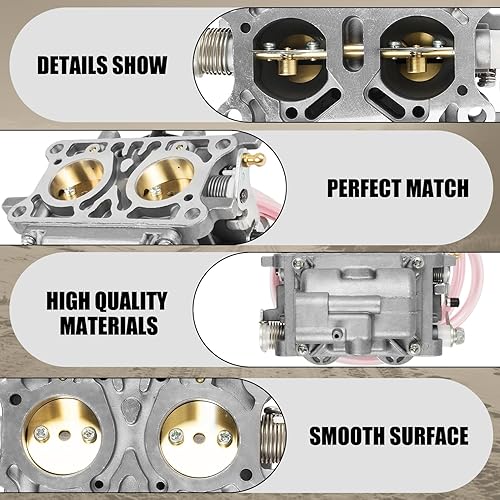 Miniatura 6 de RANSOTO Carburador 15003-2766 compatible con Kawasaki Mule 2001-2008 3000 3010 3020 con kit de reparación que reemplaza 11060-2477 11060-2478