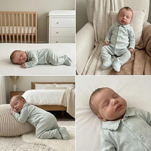 Miniatura 2 de Zero Pam Realistic Reborn Baby Dolls Silicone Full Body Girl with Hair, 20 Inch Sleeping Newborn Real Baby Doll Full Vinyl Body Anatomically Correct
