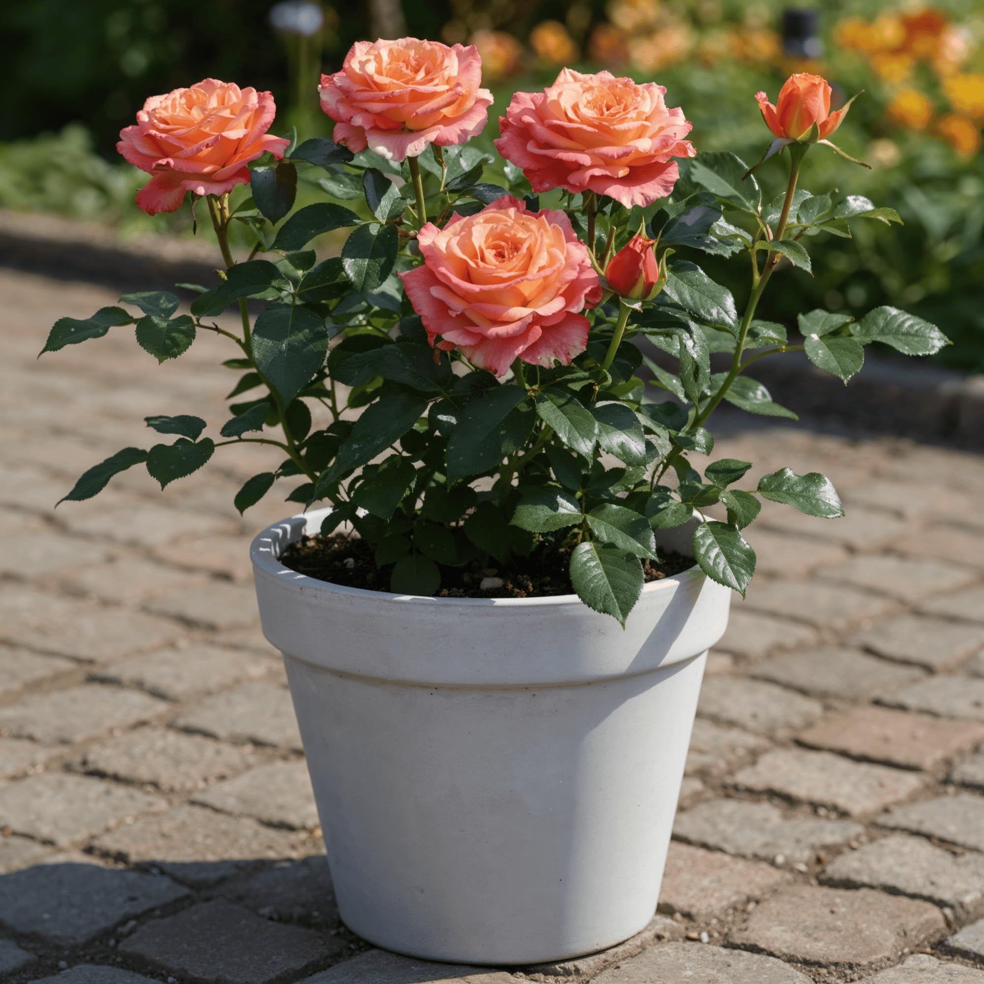 Piantine di Rosa rosa (1 pianta profumata), grandi piante perenni resistenti, piante dall'Olanda per giardino e vaso (senza semi, bulbi e non artificiali)