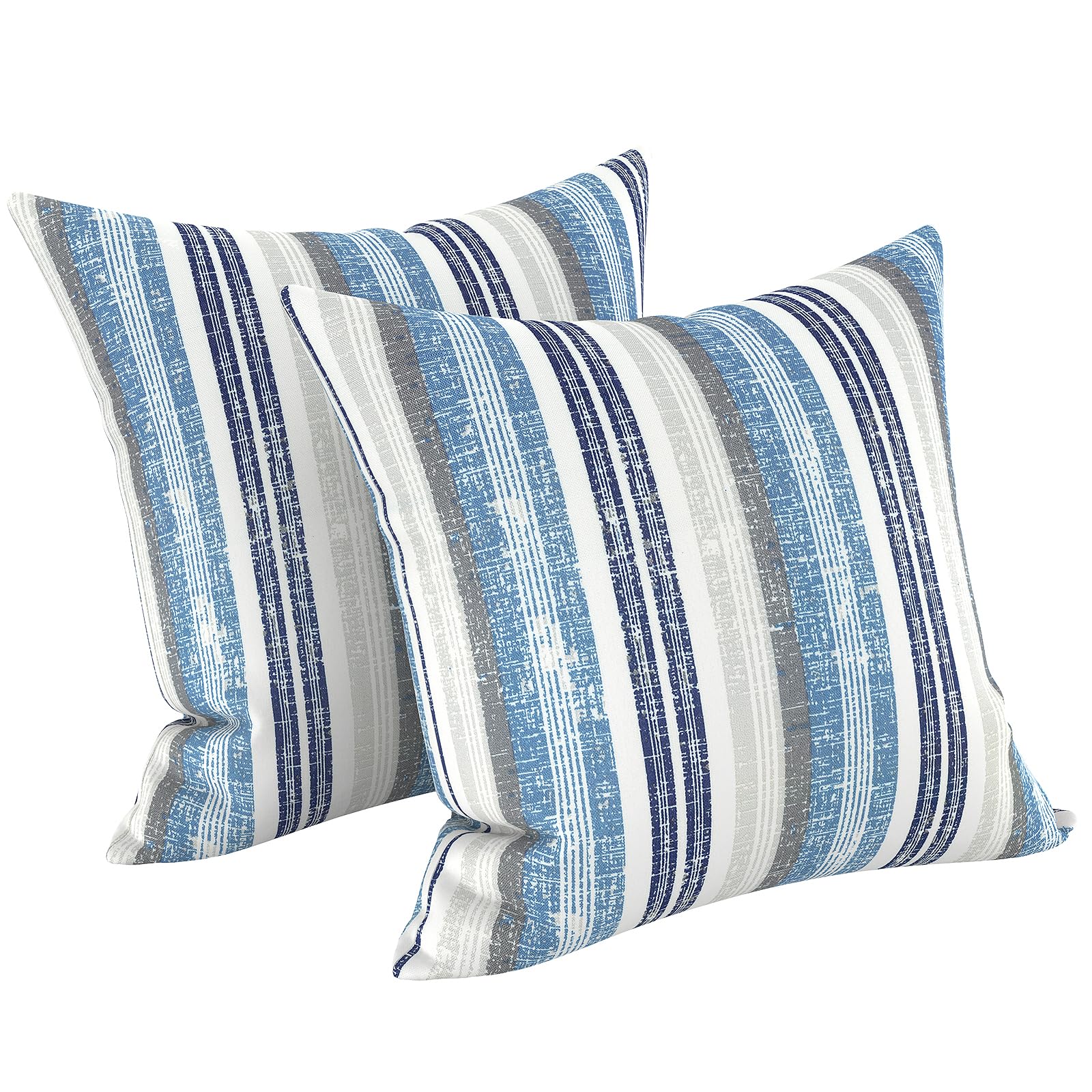 LVTXIII 2 Pack Outdoor Throw Pillow Covers for Patio Furniture, 16x16 Inch Square Pillow Case, Water-Repellent Cushion Covers for Garden, Porch, Sofa,