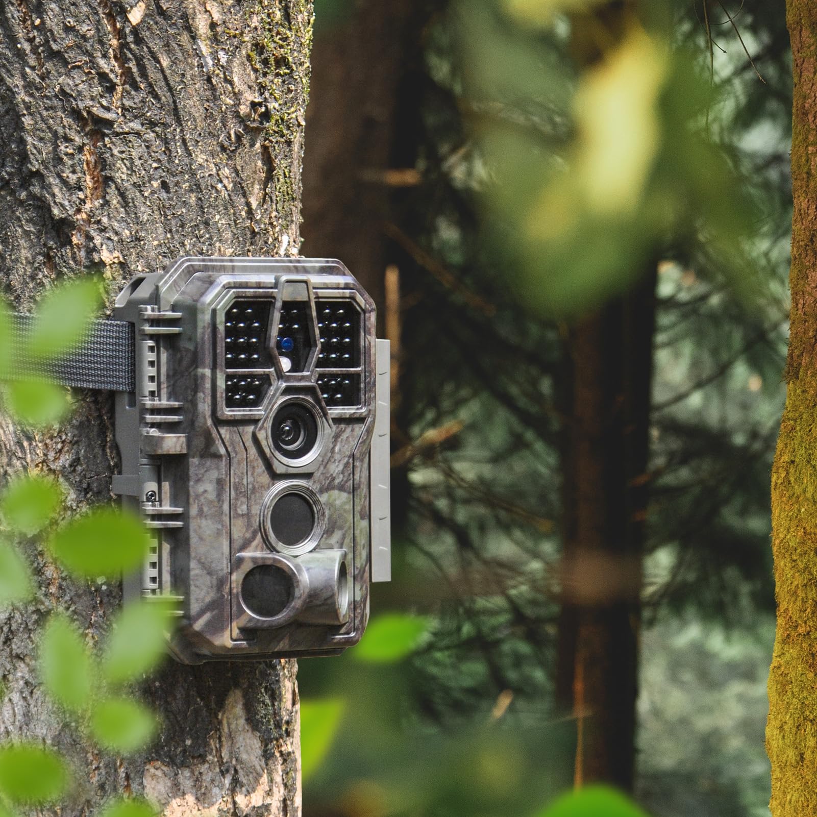 GardePro A50 4K kamera do obserwacji dzikich zwierząt z kartą SD 32 GB, 64 MP, kamera do obserwacji dzikich zwierząt z czujnikiem ruchu, widzenie nocne do 30 m, szybki wyzwalacz 0,1 s, czujnik ruchu