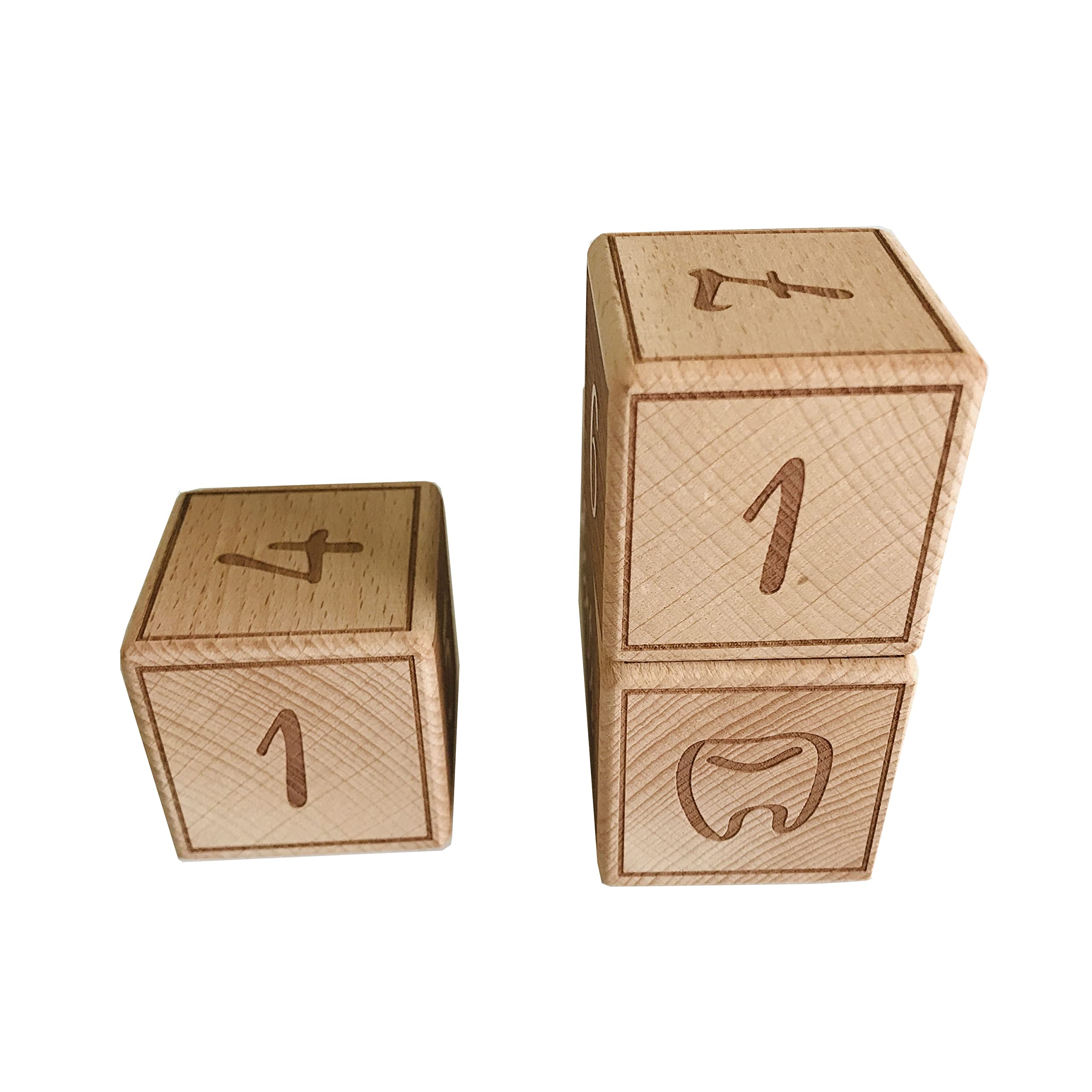 Cubes étapes bébé en bois en Français cadeau décoratif utile