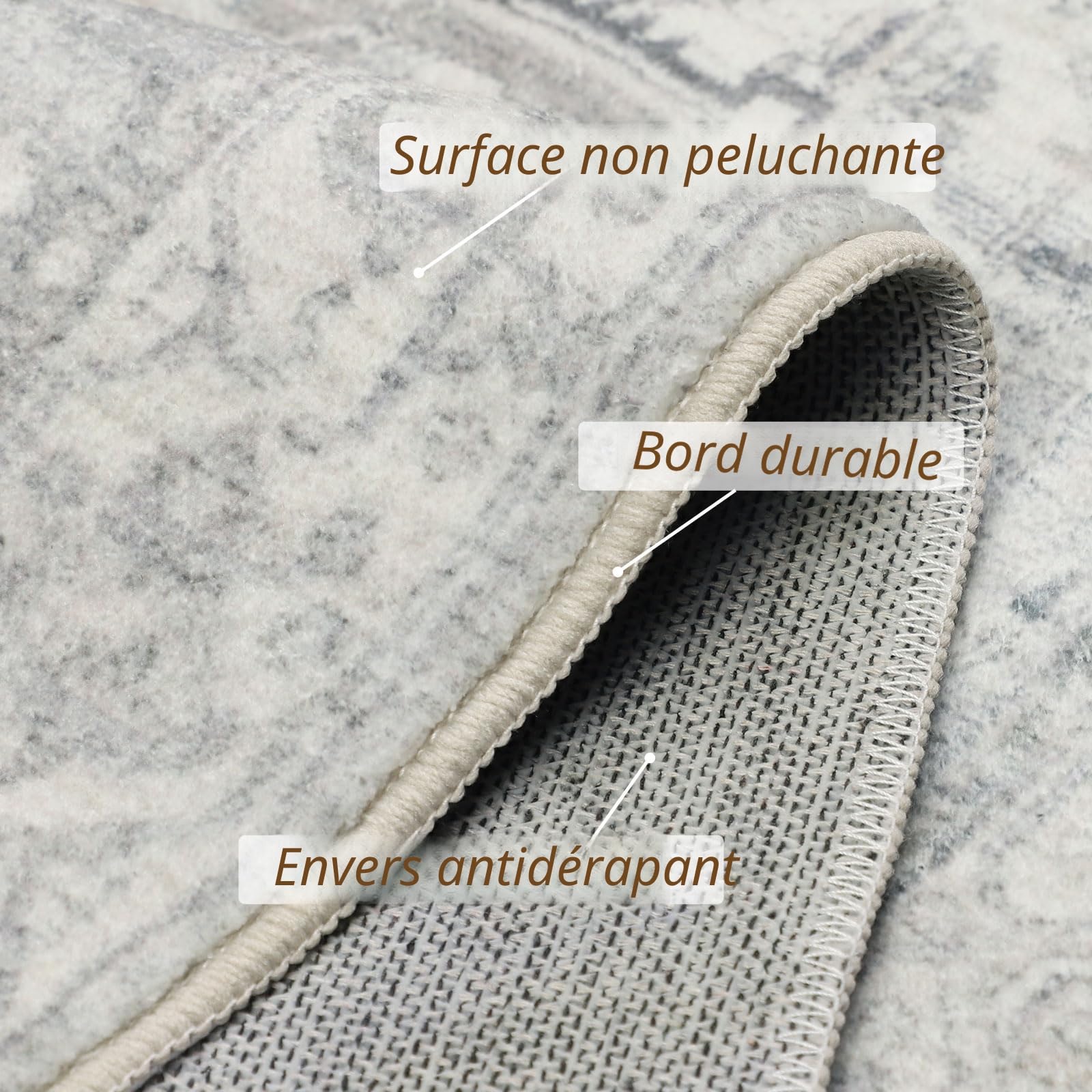 Tapis de couloir Homcomodar, style bohème et vintage, 80 x 300 cm, lavable, pour couloir, cuisine et entryway