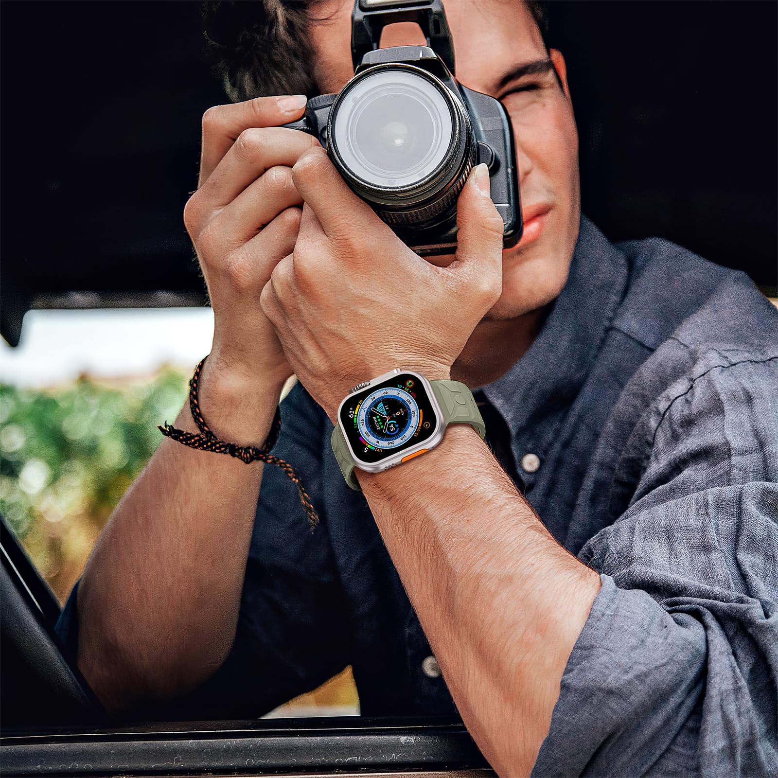 Paski sportowe kompatybilne z Apple Watch Ultra 2/Ultra SE Series 9/8/7/6/5/4/3/2/1, 49 mm, 45 mm, 44 mm, 42 mm, dla kobiet/mężczyzn, silikonowy pasek do zegarka iWatch