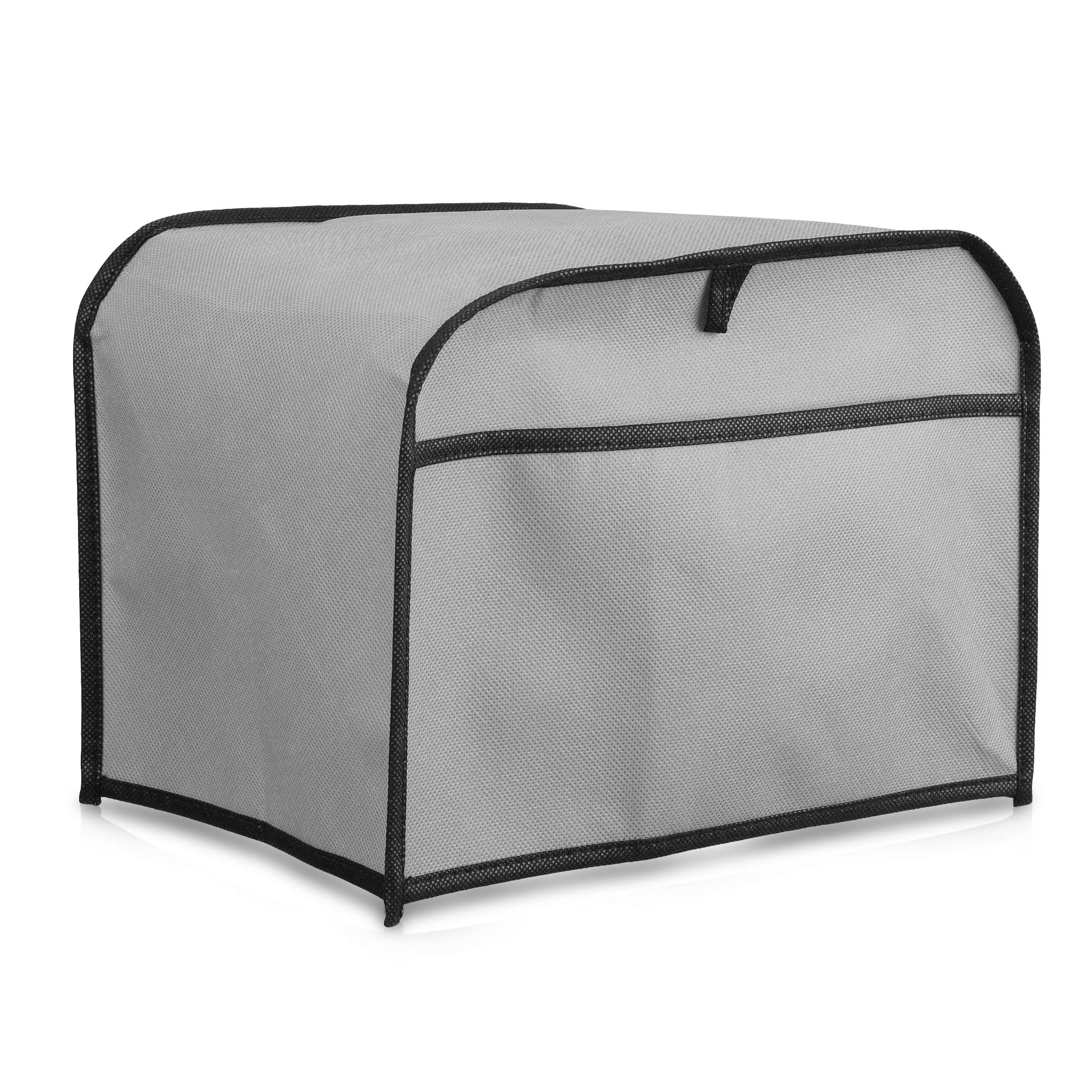 kwmobile Cover Compatible with 2 Slice Toaster - Plastic Case for Bread Toaster Machine- Light Grey