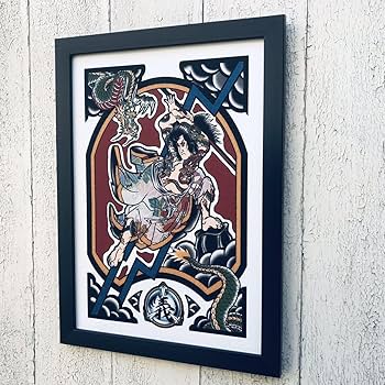 【額縁付き】 日本画 刺青アート 和彫 A2ポスター 81-oY7nMsYL._UF350,350_QL80_.jpg