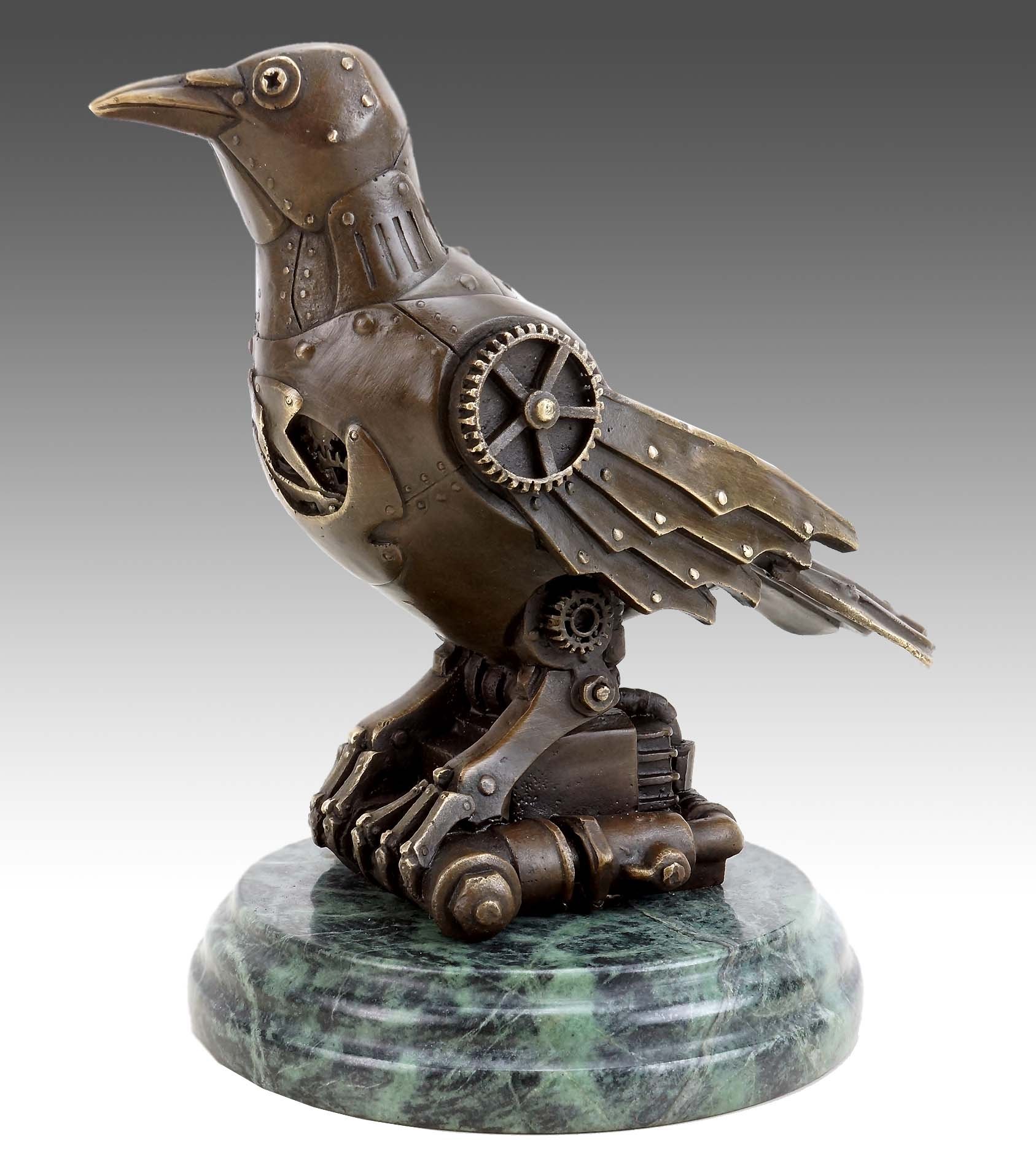 Moderne Kunst - Steam Punk Figur - Vogel Bronze - Moderne Kunst - Martin Klein - Abstrakte Vogel Skulptur - Tierfigur - Steam Punk Vogel - Vogelfigur - Skulpturen online kaufen