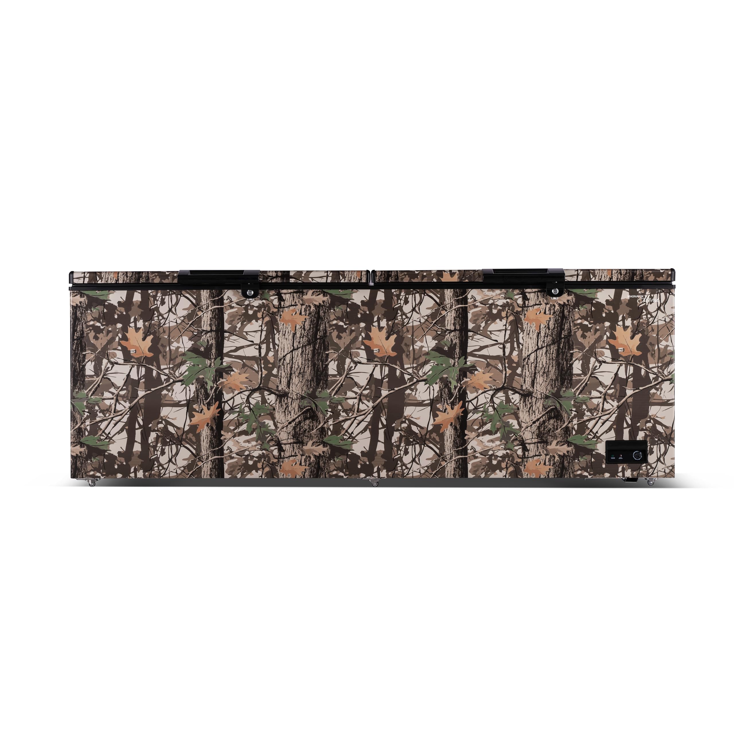 MAGNAVOX HOME, Chest Deep Freezer, 29.8 Cu. Ft. Capacity, Adjustable Thermostat-Removable Vinyl Coated Wire Basket-Easy Defrost Drain, CAMOUFLAGE