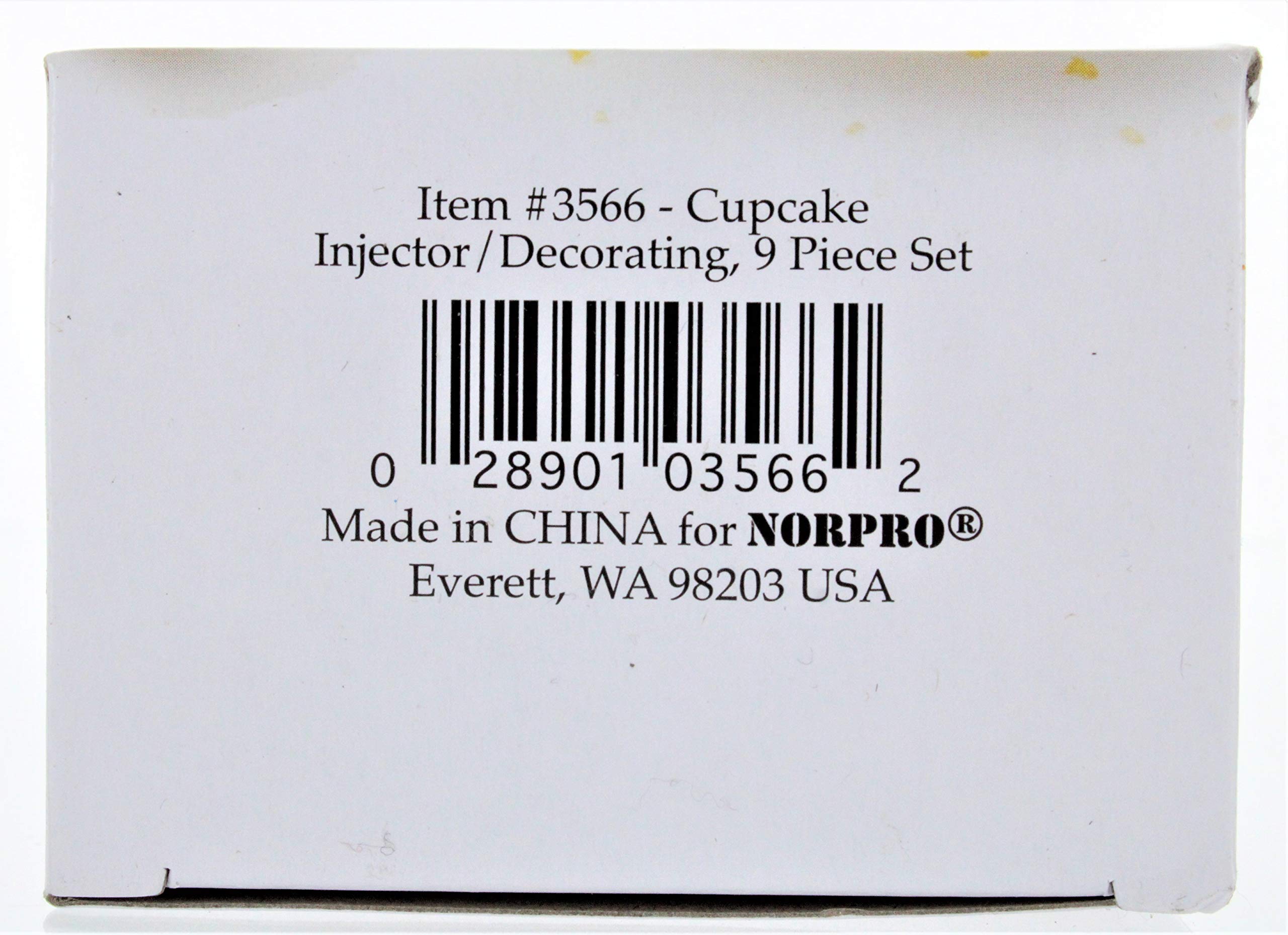 Inyector de cupcakes de 9 piezas con 8 puntas surtidas (paquete de 2) 6