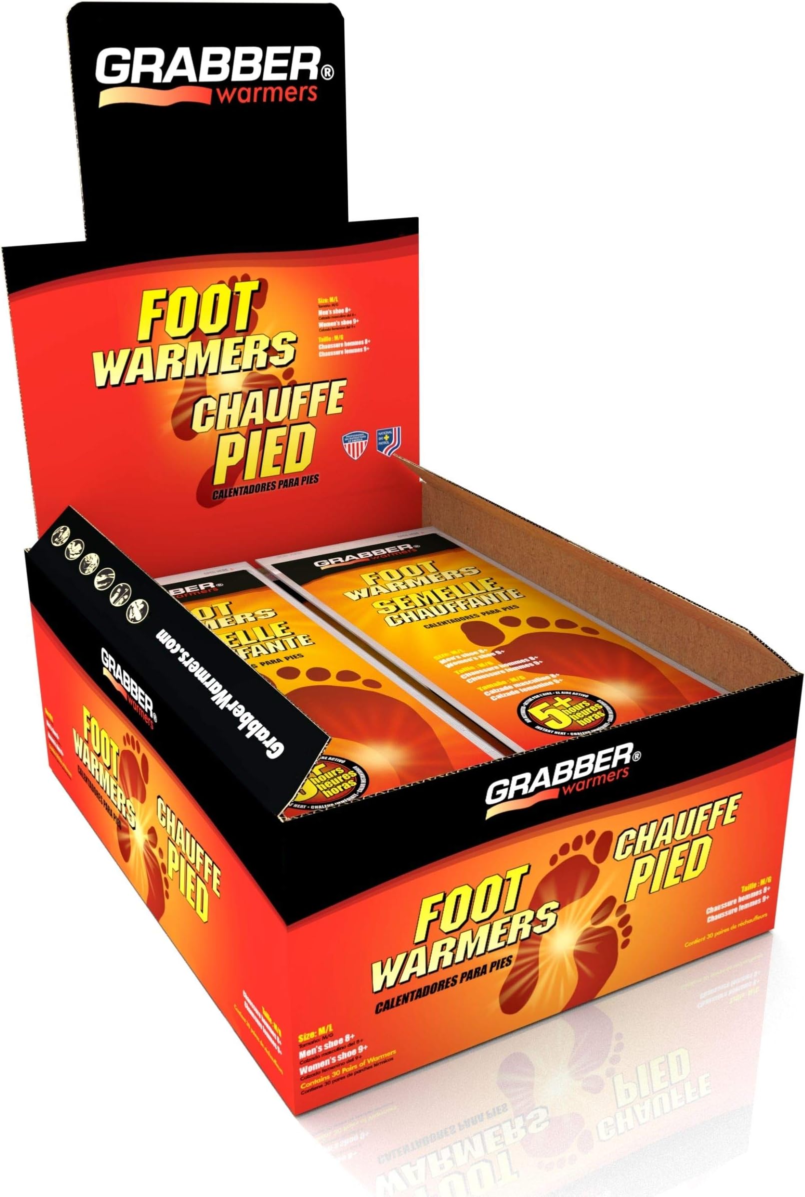 Warmers 5+ Hour Ultra Thin Foot Warmer Insoles, ( Medium/Large), 30 Count