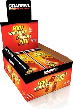 Grabber Insole Foot Warmers - Long Lasting Safe Natural Odorless Air Activated Warmers - Up to 5 Hours of Heat - 30 Pair - Medium/Large