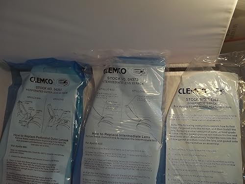 Miniatura 2 de Clemco Apollo 600 & 60 - Lente para casco con chorro de arena interior intermedio exterior, 3 paquetes -P # EWT43 65234R3FA402941