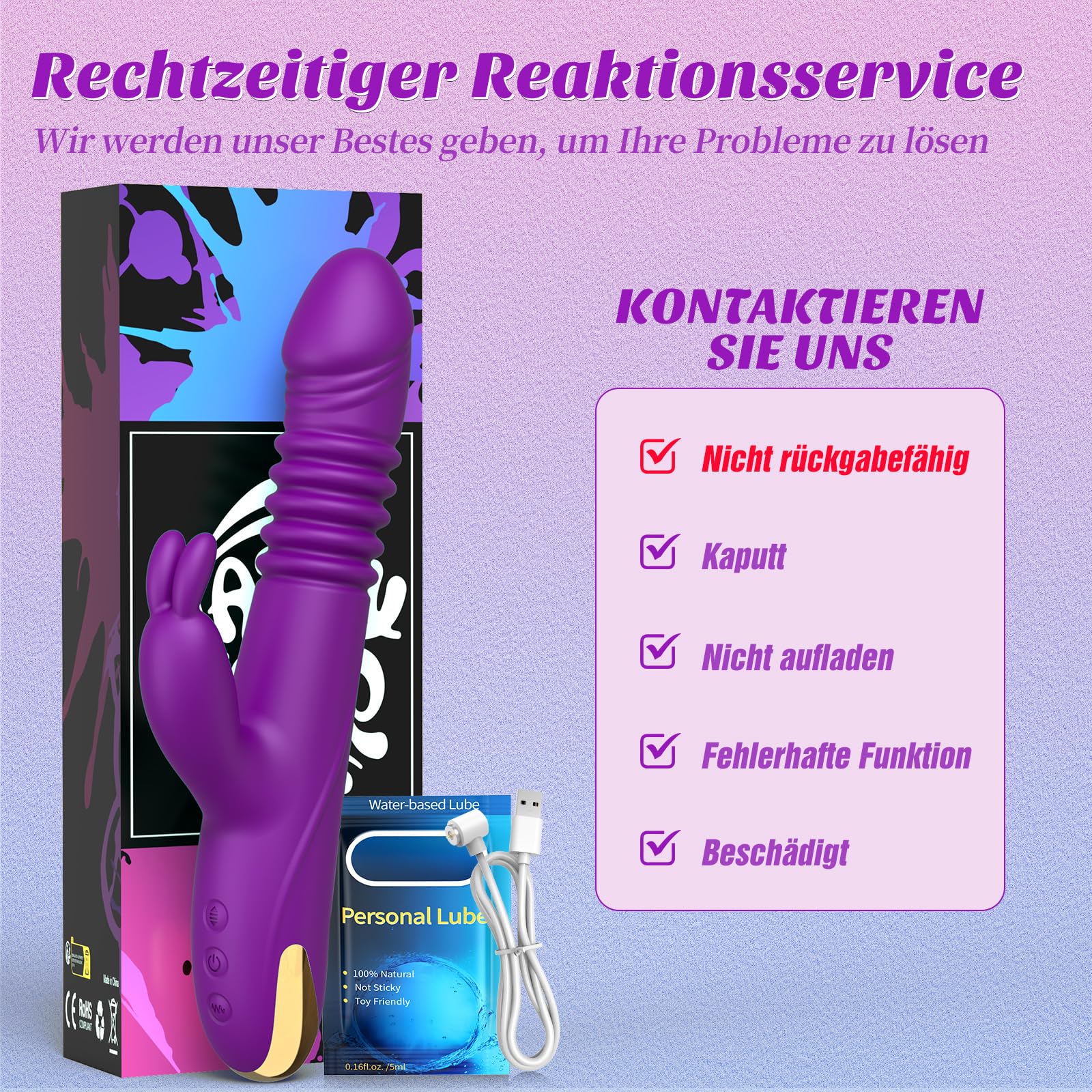 Giocattoli sessuali per donne Dildo Vibratore Funzione Spinta - Set di vibratori per coppie Giocattoli sessuali Punto G Rabbit Vibratori Vibrazione per donne con App