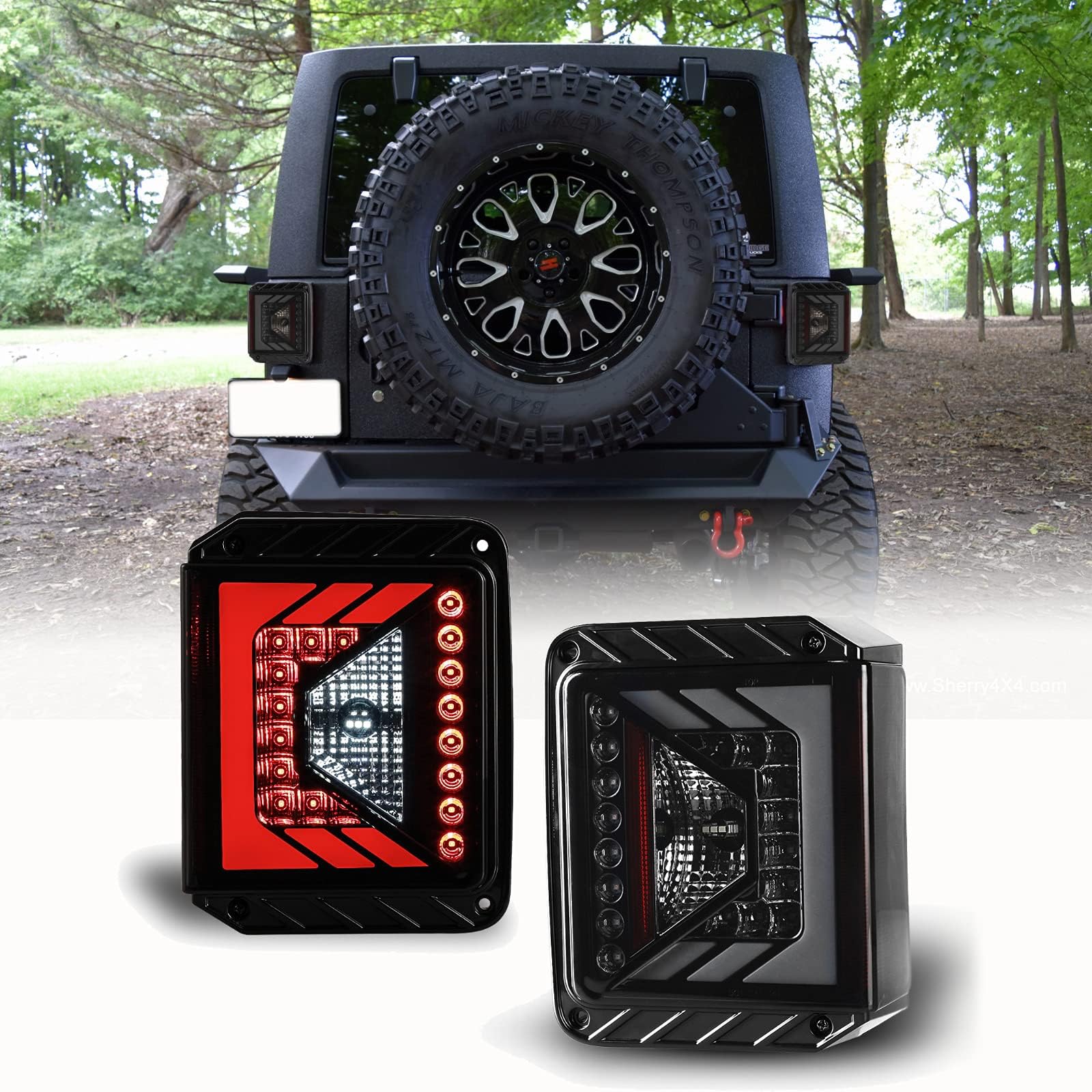FetonAuto - Luces LED laterales blancas para Jeep Wrangler YJ 1987 1988