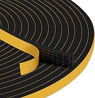 Ninsula 33Ft Door Weather Stripping (1/2in x 1/4in) - Strong Adhesive Soundproof Foam Tape, Weatherproof Insulation for Doors & Windows