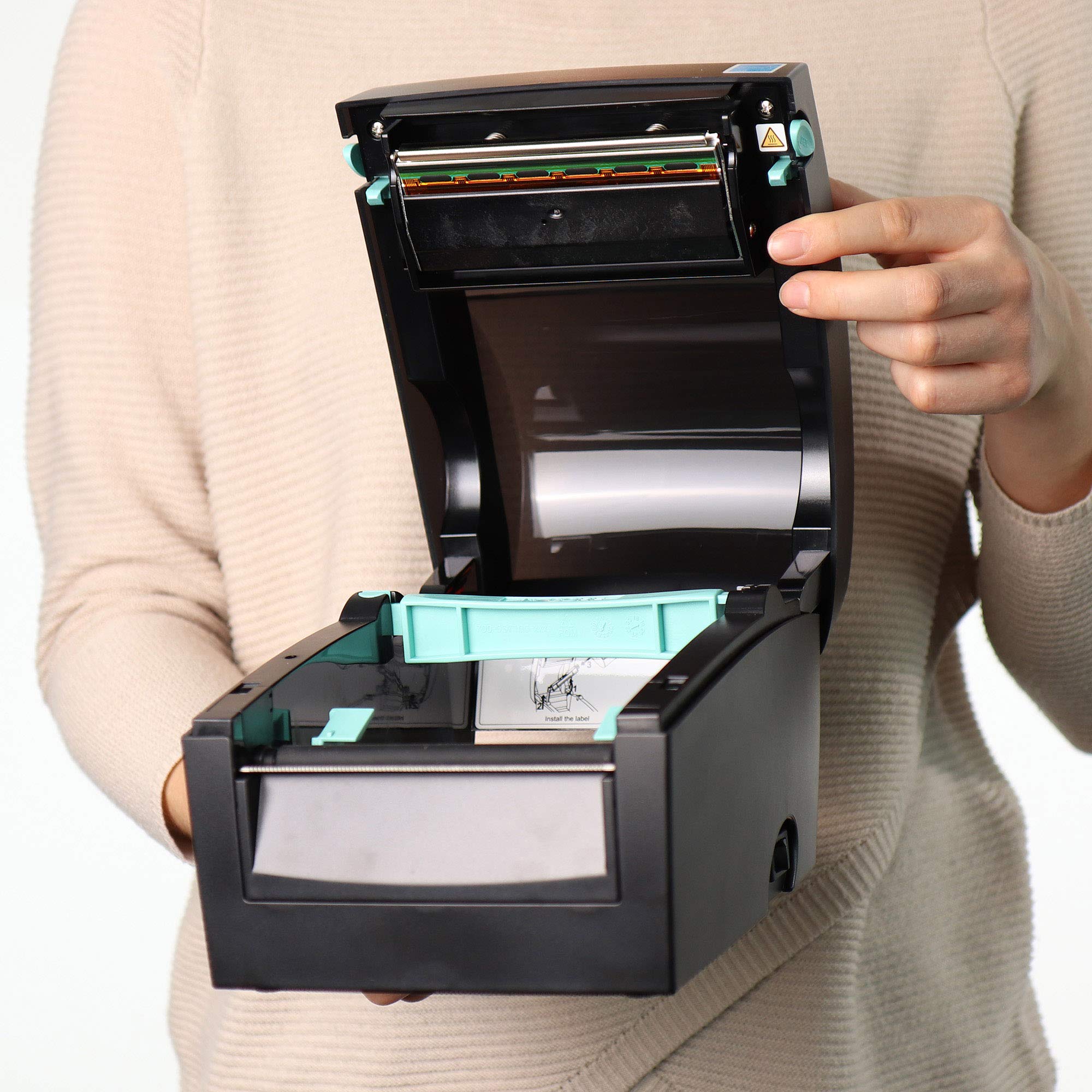 Labelident Versandetikettendrucker BP41 (203dpi) Thermodirektdrucker, Barcode Etikettendrucker mit USB, für DHL, DPD, FedEx, GLS, Hermes, UPS, Zebra Versand