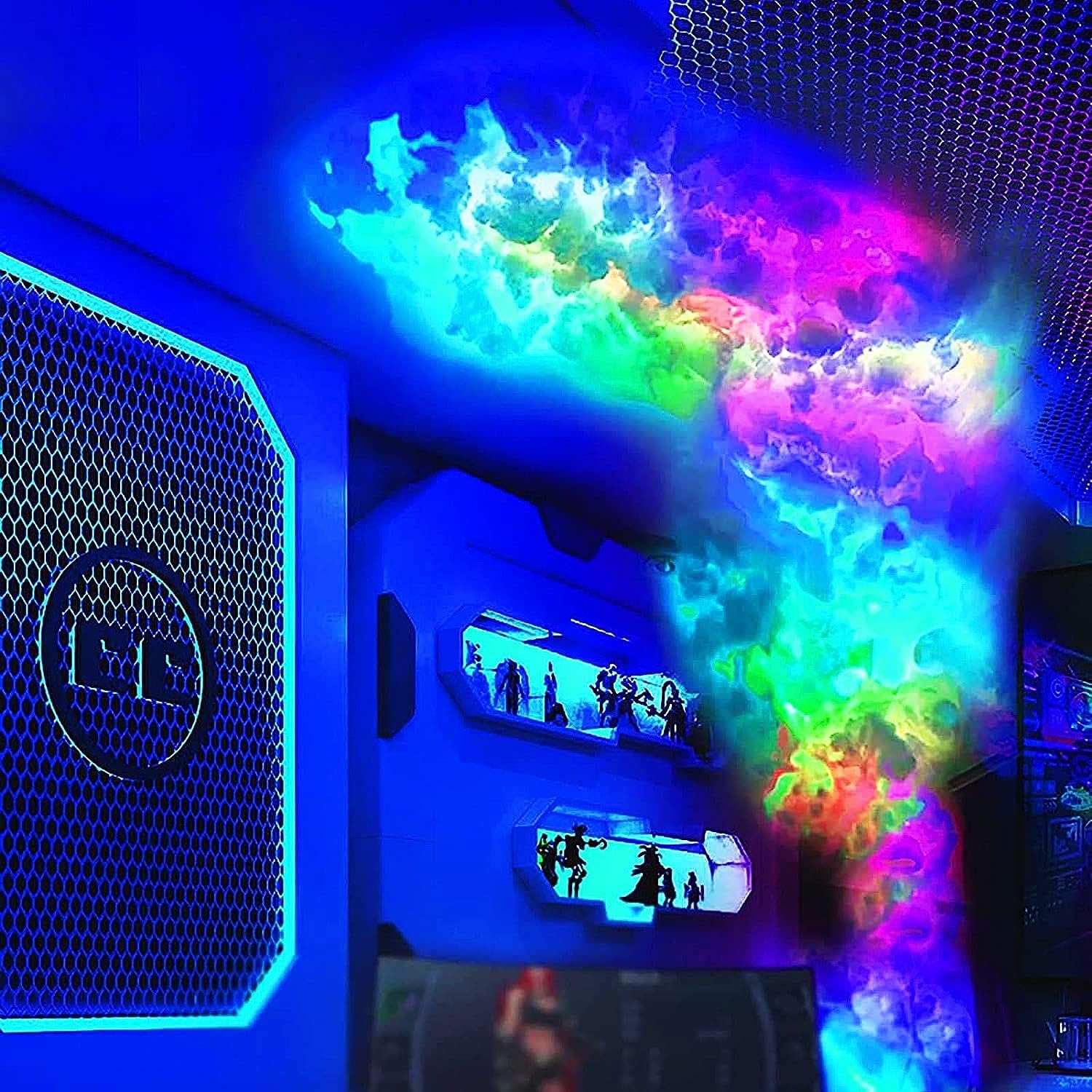 RGB-Donnerwolkenlampe, Musiksynchrone, Mehrfarbige Stimmungsbeleuchtung For Schlafzimmer, Gaming-Zimmer Und Partys(25m²)