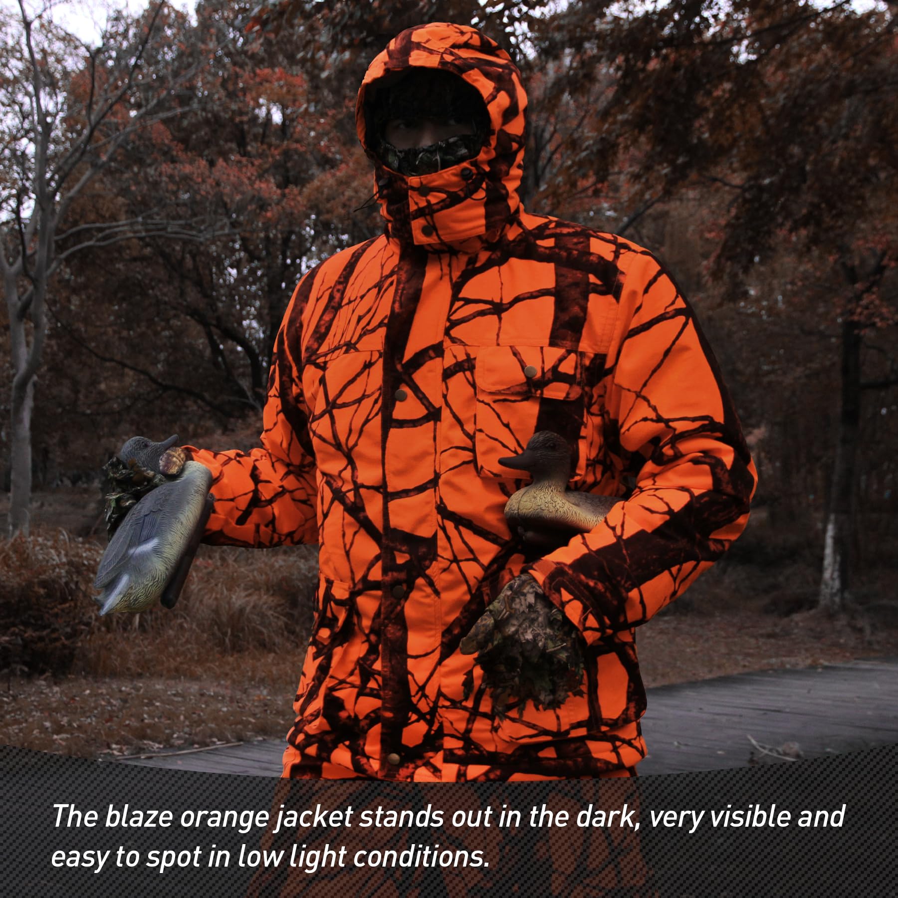 GUGULUZA Veste à capuche pour homme avec doublure en polaire imperméable et coupe-vent Motif camouflage