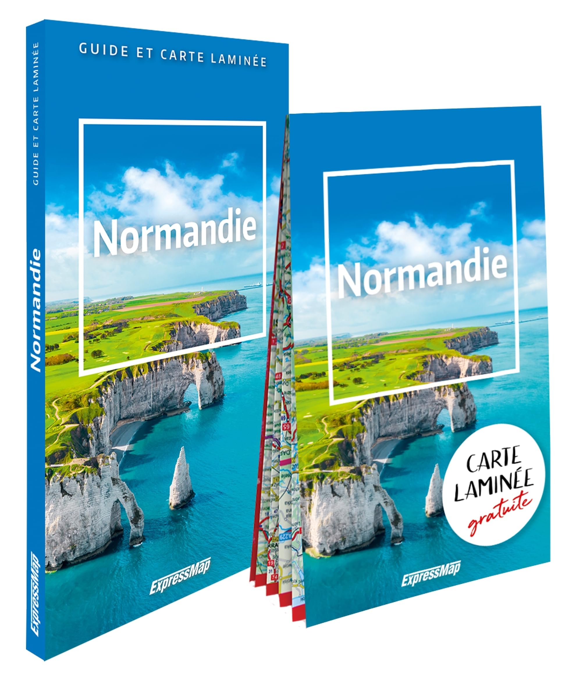 Normandie (guide et carte laminée): Avec 1 carte laminée 1/300 000