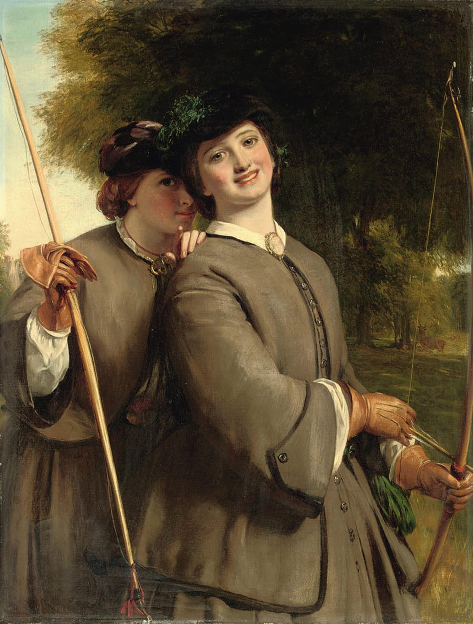 ARTXLXXBN Famous Prints Artwork Pictures Poster Painting Art the Archers by William Powell Frith Artwork Landscape Pictures for Home Decor 60x90cm