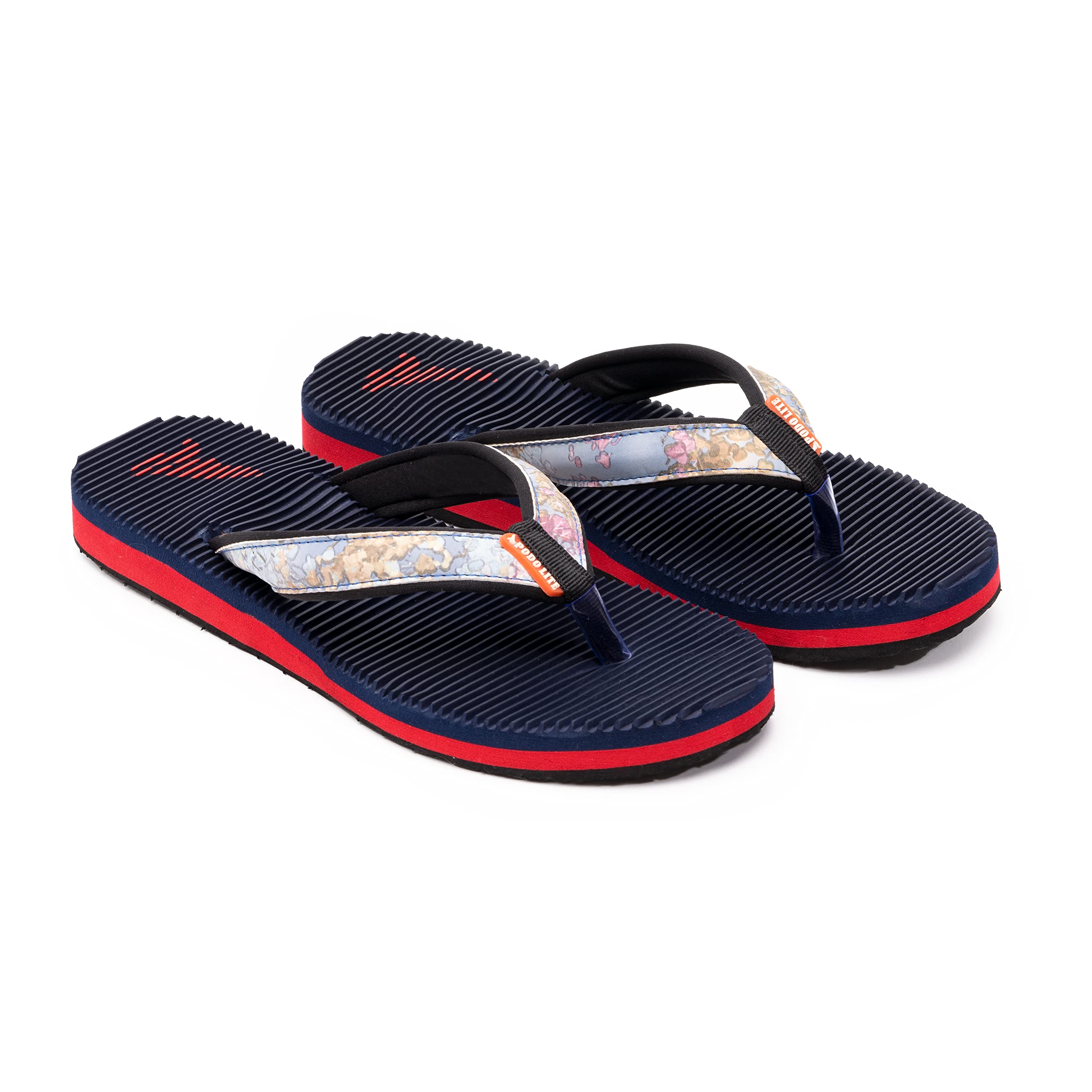 Podolite Orthoapedic Slippers for Ladies | Straight Lined Massage Concept Footbed | Orthopaedic, Lightweight and Everyday wear Slippers for Women (Blue, numeric_7) (B0BY2X6BPW) Amazon Price History, Amazon Price Tracker