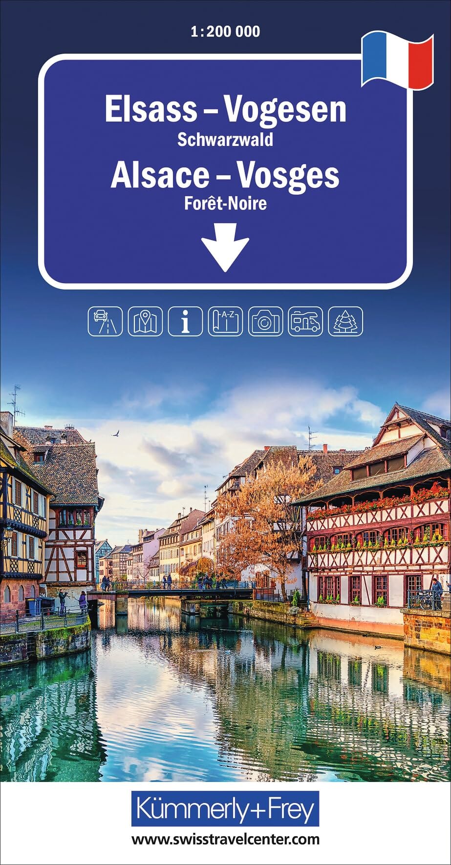 Alsace / Voges / Black Forest: Mit Schwarzwald. Inkl. Stadtpläne, Ortsverzeichnis und Reiseinformationen (Regional maps - France)