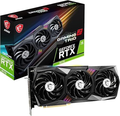 MSI GeForce RTX 3070 Gaming Z Trio 8G LHR 8GB GDRR6 Nvlink Torx Fan 4 RGB, tarjeta de video NVIDIA GPU de alto rendimiento, tarjetas gráficas de