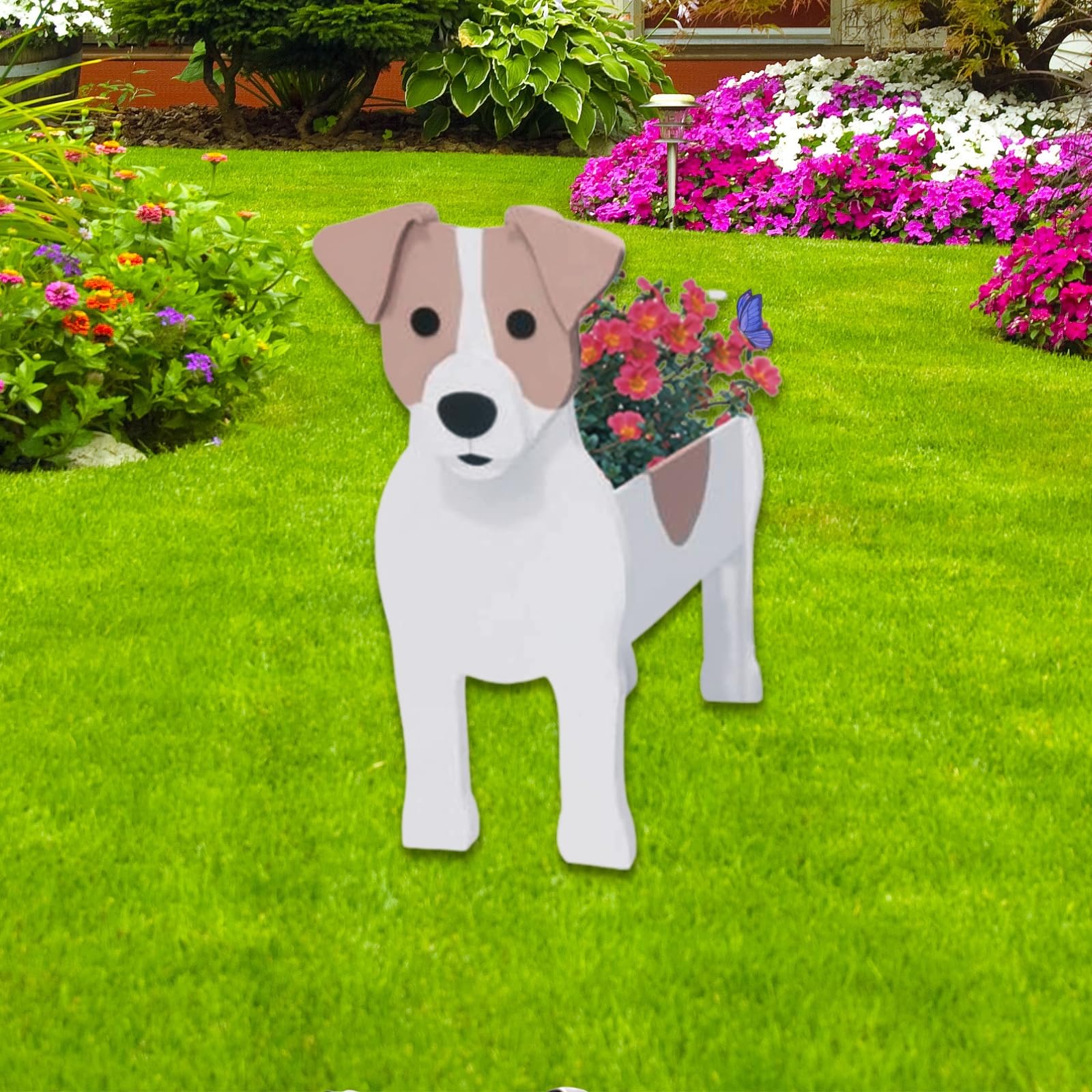 strolfay Jack Russell Dog Planter Pots, Animal Shaped Flower Pot — image 1
