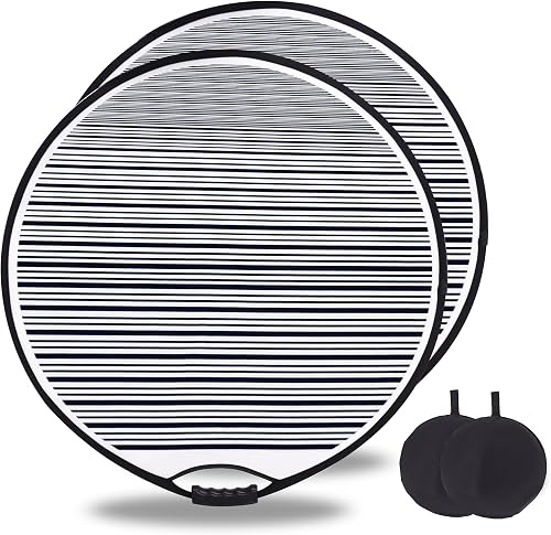 Car Dent Detection Board with Storage Bag,32 inch Striped Reflector Board,Flexible Foldable Dent Panel for Vehicle Door Scratch, Hail Damage (2 PCS)